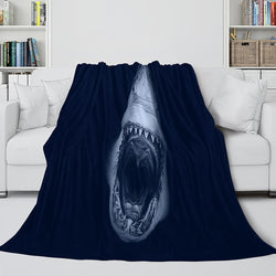 Shark Flannel Blanket Fleece Throw Blanket Wrap Nap Bedding Sets (Online Order Only)