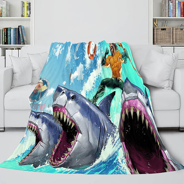 Shark Flannel Blanket Fleece Throw Blanket Wrap Nap Bedding Sets (Online Order Only)