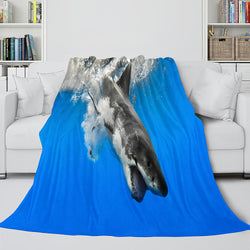 Shark Flannel Blanket Fleece Throw Blanket Wrap Nap Bedding Sets (Online Order Only)