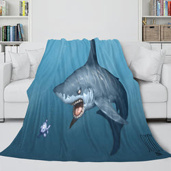 Shark Flannel Blanket Fleece Throw Blanket Wrap Nap Bedding Sets (Online Order Only)