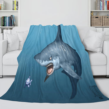 Shark Flannel Blanket Fleece Throw Blanket Wrap Nap Bedding Sets (Online Order Only)