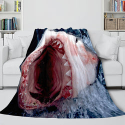 Shark Flannel Blanket Fleece Throw Blanket Wrap Nap Bedding Sets (Online Order Only)