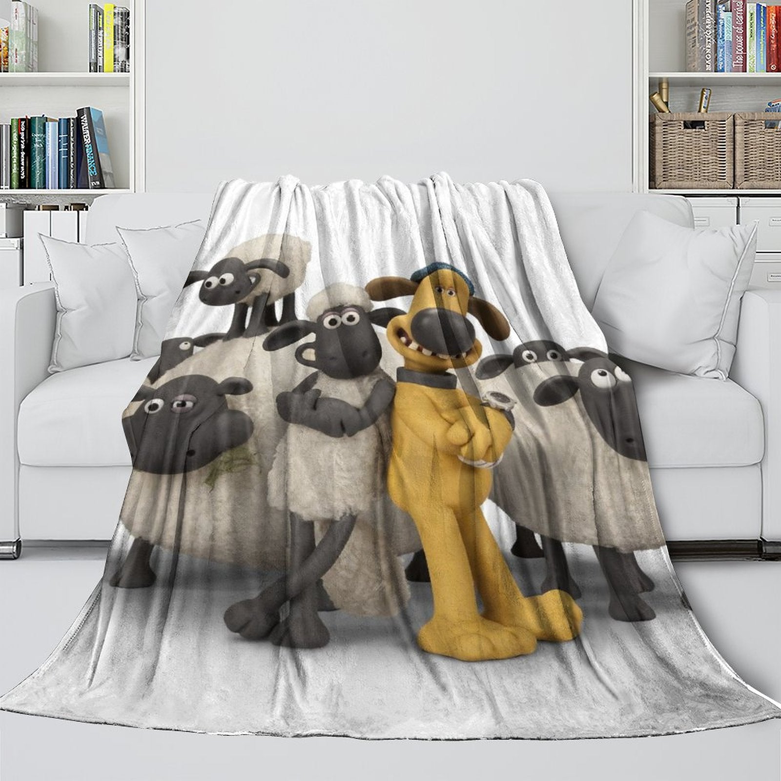 Shaun the Sheep Blanket Flannel Fleece Throw Room Decoration (Online Order Only)
