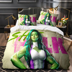 She Hulk Bedding Set Cosplay Quilt Cover Without Filler (Online Order Only)