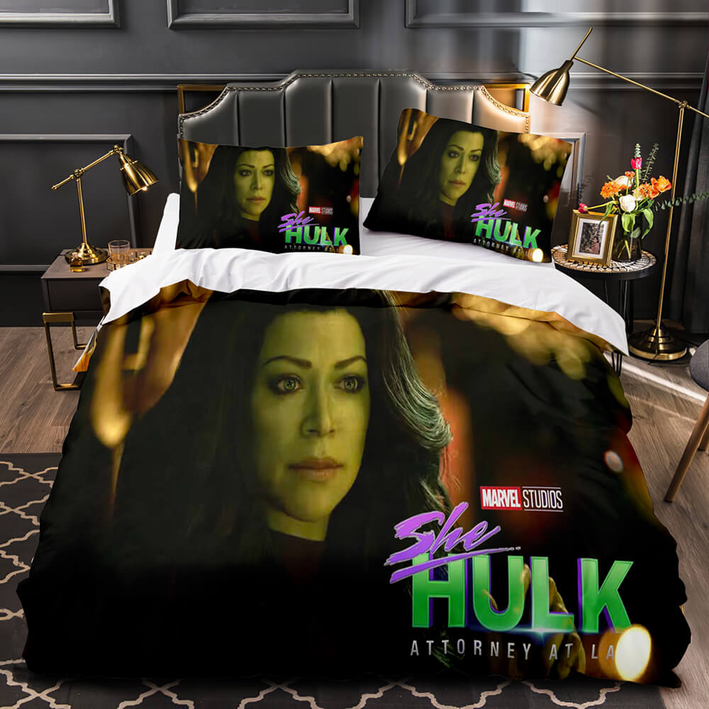 She Hulk Bedding Set Cosplay Quilt Cover Without Filler (Online Order Only)