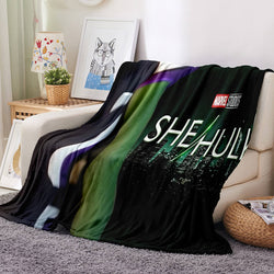 She Hulk Blanket Flannel Fleece Blanket Throw Cosplay Blanket Room Decoration (Online Order Only)