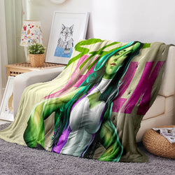 She Hulk Blanket Flannel Fleece Blanket Throw Cosplay Blanket Room Decoration (Online Order Only)