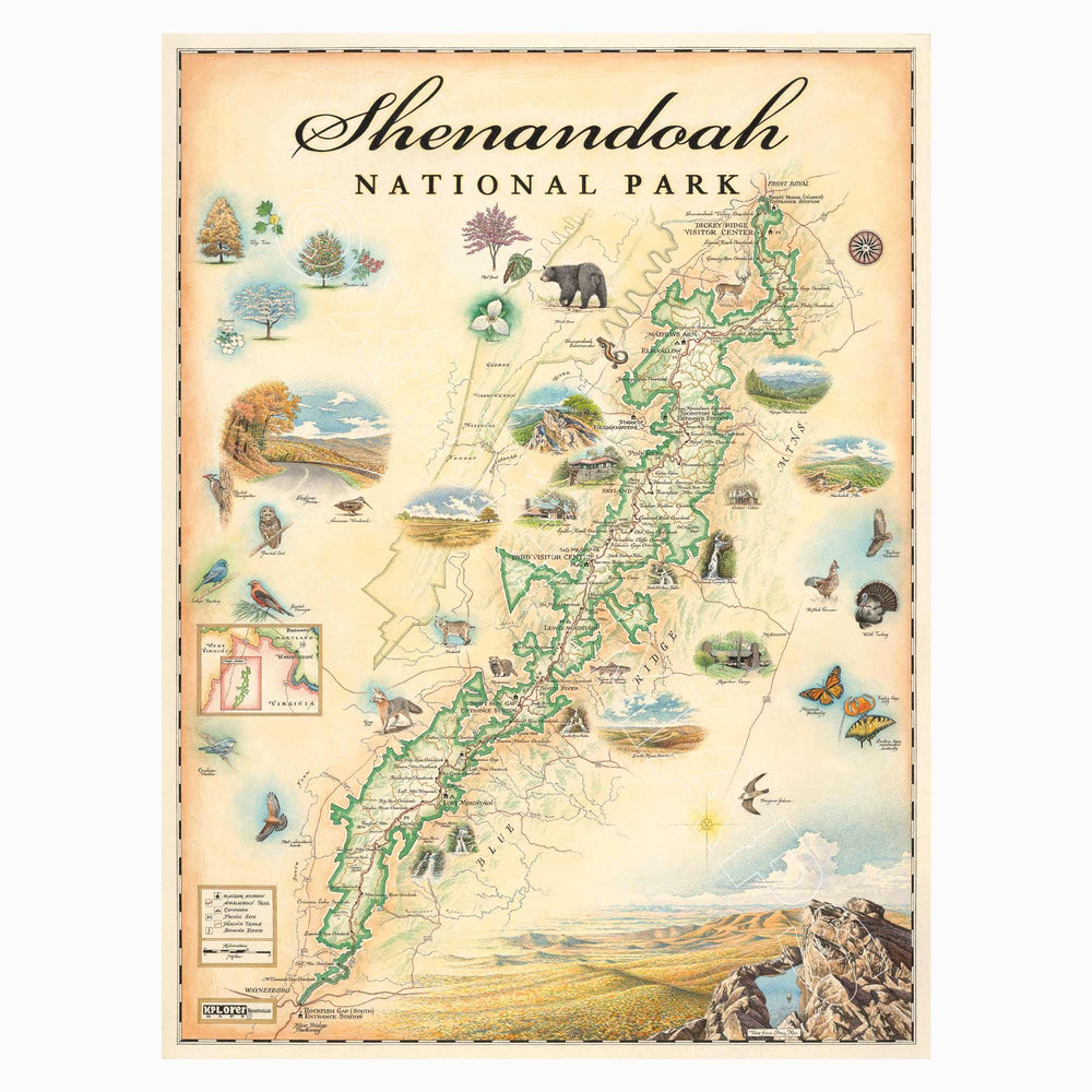 Shenandoah National Park 1000 Piece Jigsaw Puzzle Xplorer Maps (ONLINE ORDER ONLY)