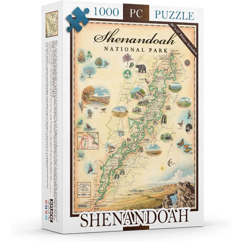 Shenandoah National Park 1000 Piece Jigsaw Puzzle Xplorer Maps (ONLINE ORDER ONLY)