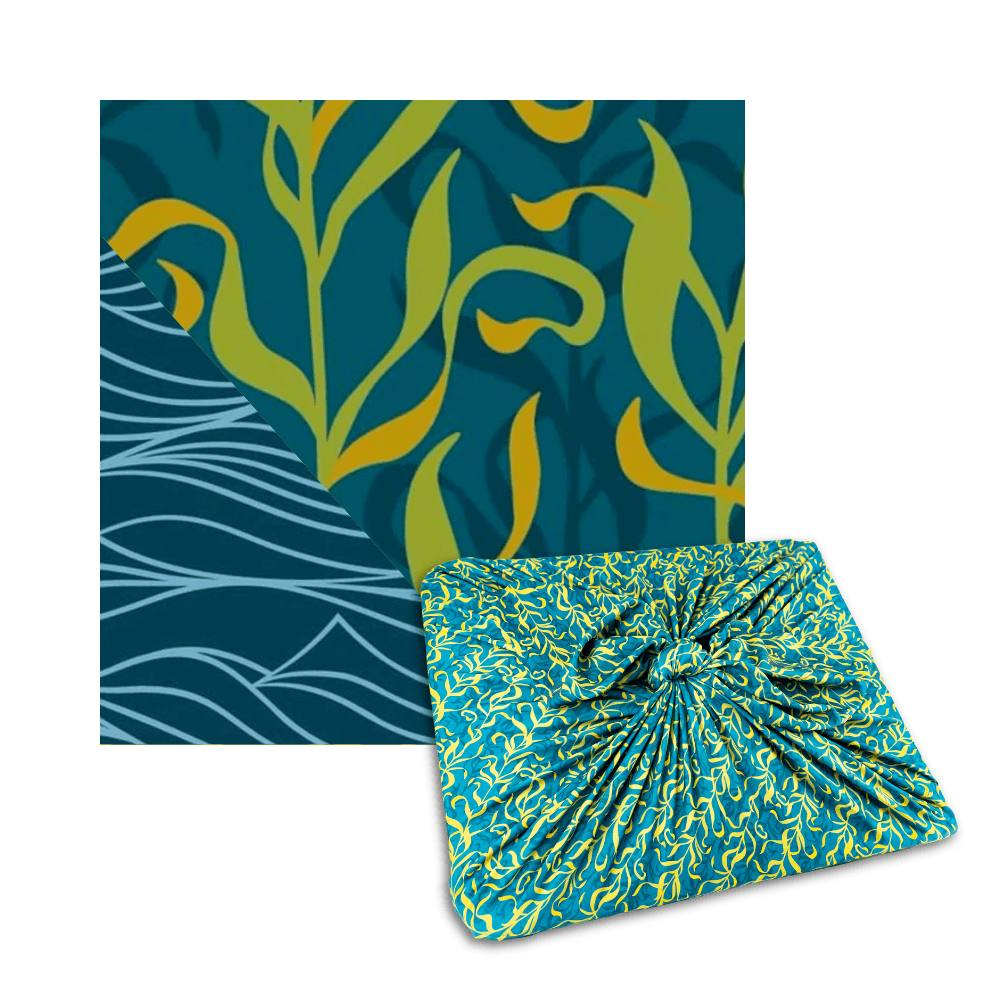 Large Reusable Cloth Furoshiki Gift Wrap | Kelp & Waves (ONLINE ORDER ONLY)