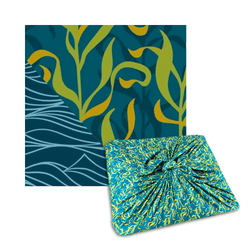 Large Reusable Cloth Furoshiki Gift Wrap | Kelp & Waves (ONLINE ORDER ONLY)