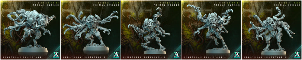 3D Printed Archvillain Games Crimson Skies Primal Hunger- Hemothrax Shockfang 28mm 32mm D&D (Online Only)
