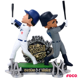 Shohei Ohtani & Aaron Judge Los Angeles Dodgers & New York Yankees 2024 World Series Dual Battle Bobblehead (ONLINE ORDER ONLY)