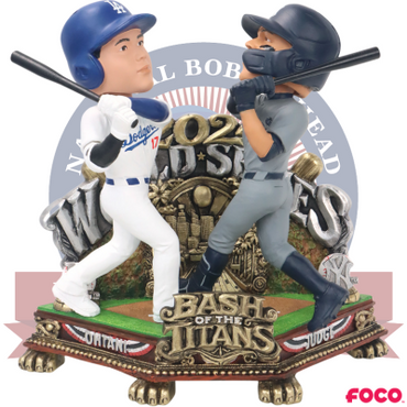 Shohei Ohtani & Aaron Judge Los Angeles Dodgers & New York Yankees 2024 World Series Dual Battle Bobblehead (ONLINE ORDER ONLY)