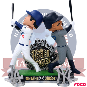 Shohei Ohtani & Aaron Judge Los Angeles Dodgers & New York Yankees 2024 World Series Dual Battle Bobblehead (ONLINE ORDER ONLY)