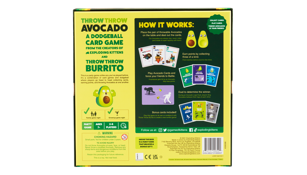 Throw Throw Avocado (ONLINE ORDER ONLY)