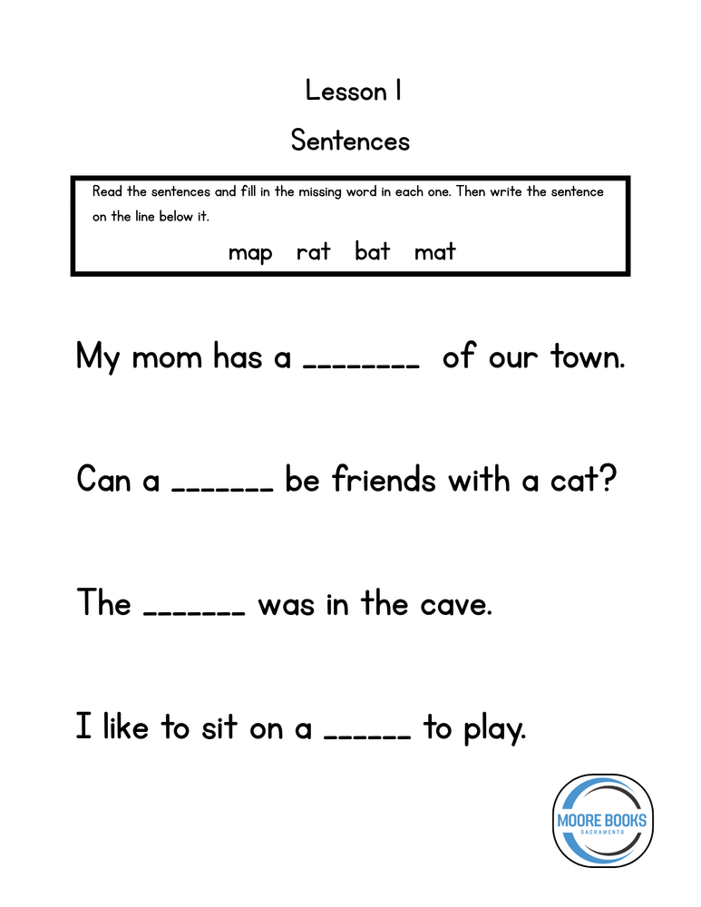 Short and Long Vowel Sounds - Printable Worksheets (ONLINE ORDER ONLY)