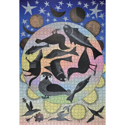 Siilavut, Nunavut by Kenojuak Ashevak 1000 Piece Jigsaw Puzzle Pomegranate