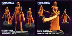 3D Printed Papsikels Silicon Cyborg Creature Set 28mm 32mm (Online Only)