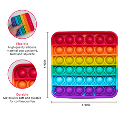 .4 Extra Rainbow Fidget Mats (The Fidget Game: Sight Words) (Online Order Only)