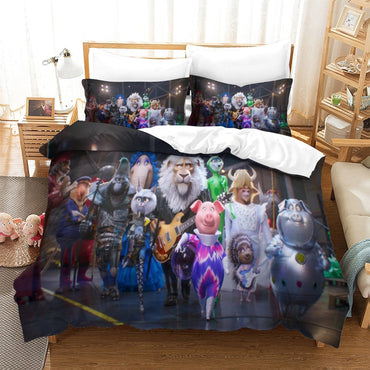 Sing 2 Bedding Set Printing Pattern Quilt Cover (Online Order Only)