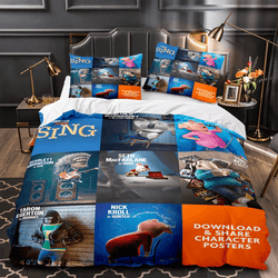 Sing 2 Bedding Set Quilt Duvet Cover Pillowcase Bedding Sets (Online Order Only)
