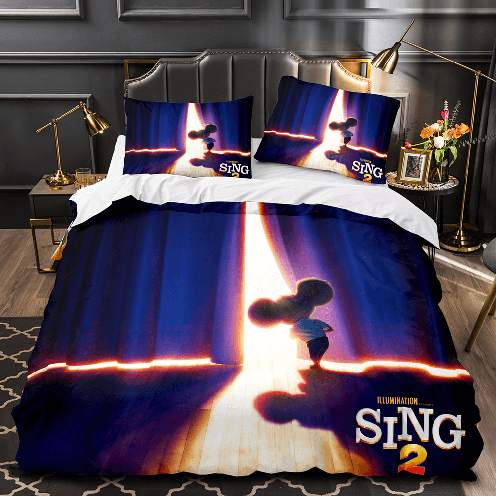 Sing 2 Bedding Set Quilt Duvet Cover Pillowcase Bedding Sets for Kids (Online Order Only)