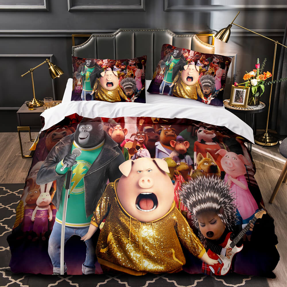 Sing 2 Bedding Set Quilt Duvet Cover Pillowcase Bedding Sets for Kids (Online Order Only)