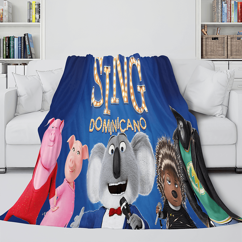 Sing 2 Blanket Flannel Fleece Throw Cosplay Blanket Christmas Present (Online Order Only)