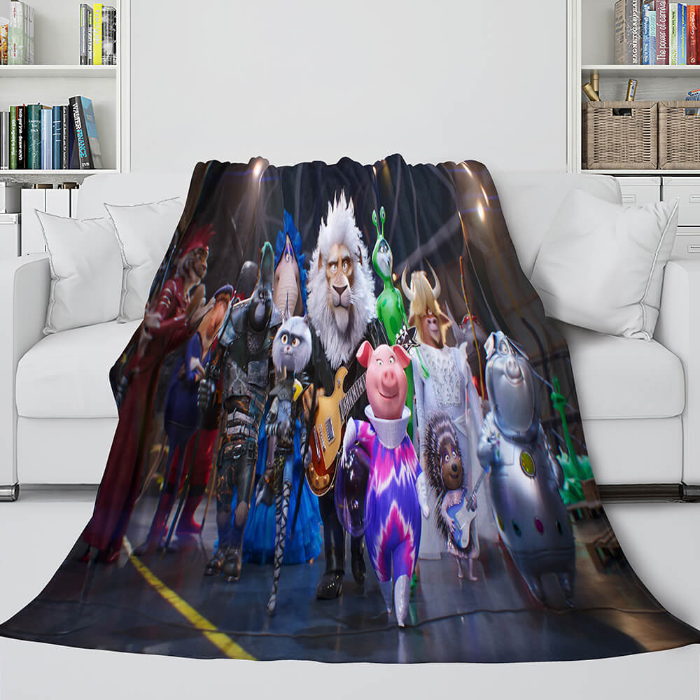 Sing 2 Blanket Flannel Fleece Throw Cosplay Blanket Christmas Present (Online Order Only)