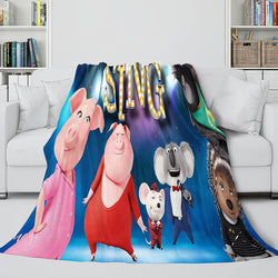 Sing 2 Blanket Flannel Fleece Throw Cosplay Blanket Christmas Present (Online Order Only)