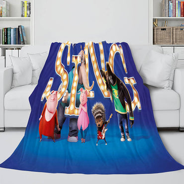 Sing 2 Blanket Flannel Fleece Throw Cosplay Blanket Christmas Present (Online Order Only)