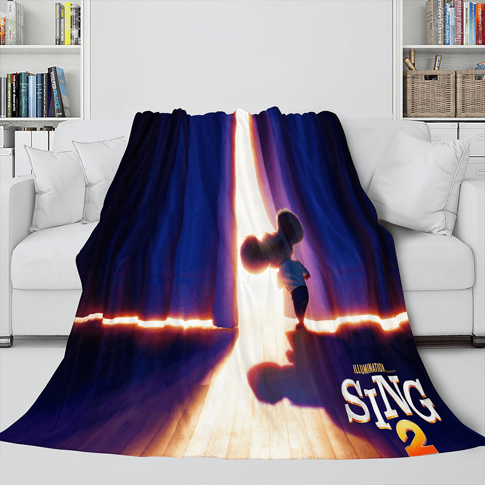 Sing 2 Blanket Flannel Fleece Throw Cosplay Blanket Room Decoration (Online Order Only)