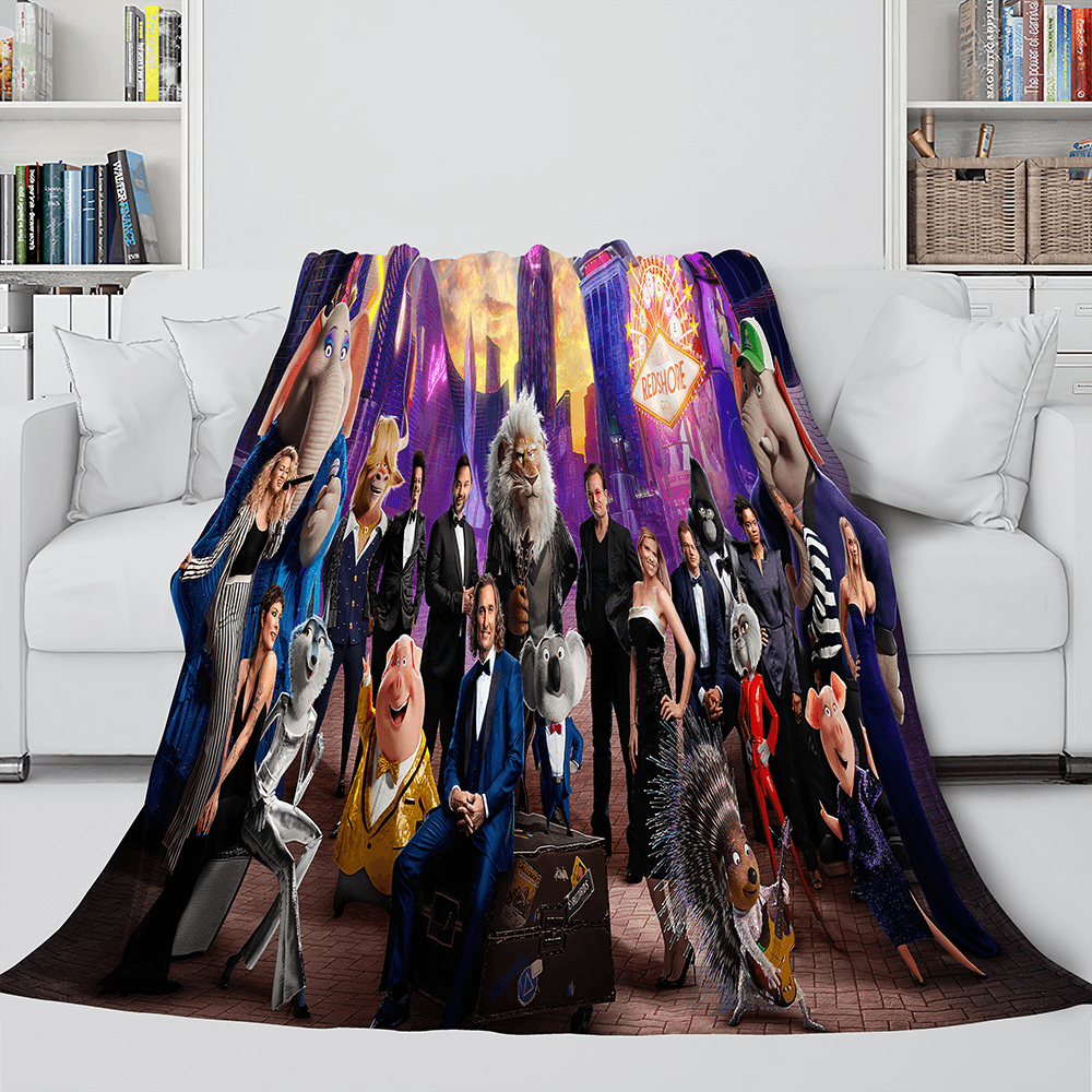 Sing 2 Blanket Flannel Fleece Throw Cosplay Blanket Room Decoration (Online Order Only)