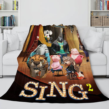 Sing 2 Blanket Flannel Fleece Throw Cosplay Blanket Room Decoration (Online Order Only)