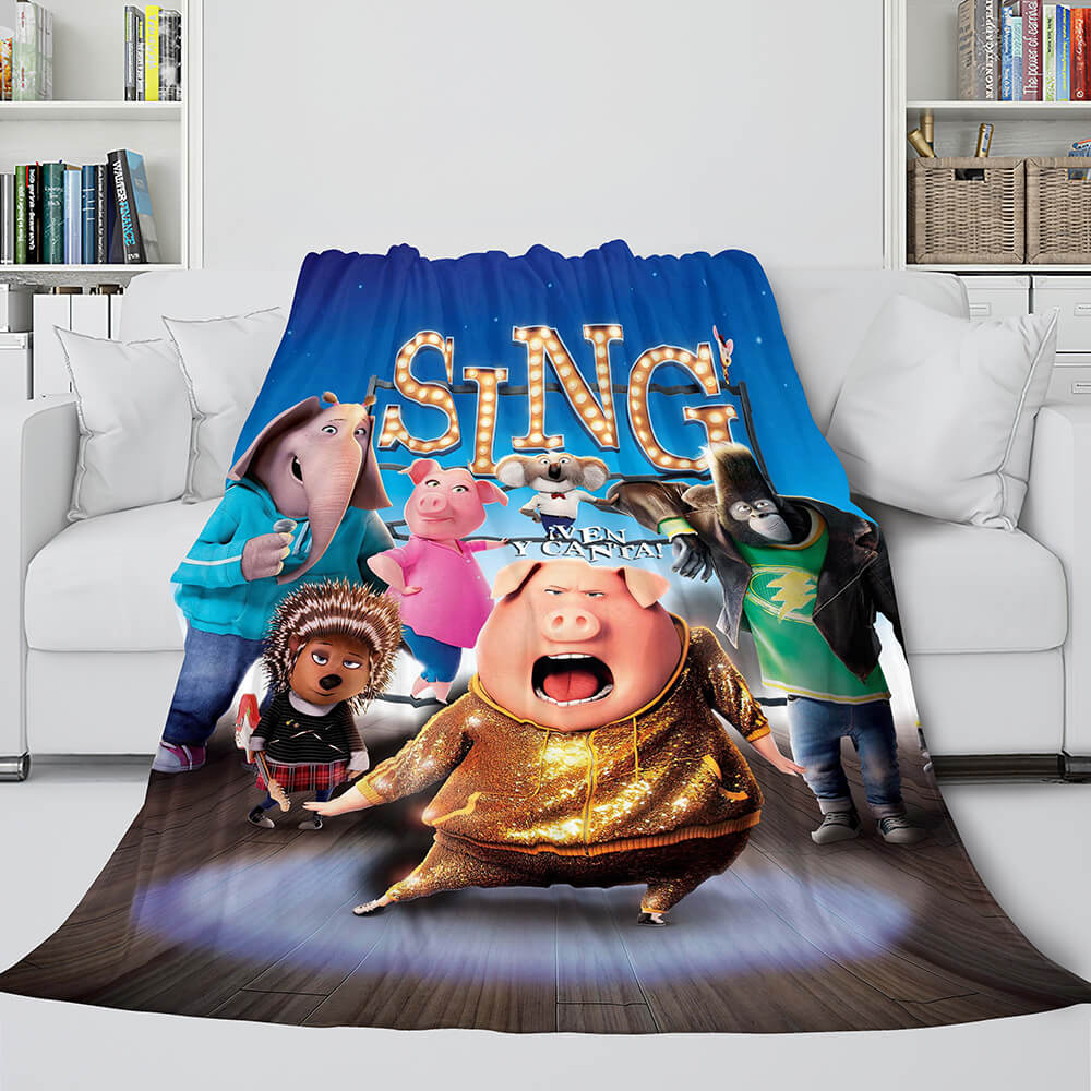 Sing 2 Blanket Flannel Fleece Throw Cosplay Blanket Room Decoration (Online Order Only)