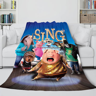 Sing 2 Blanket Flannel Fleece Throw Cosplay Blanket Room Decoration (Online Order Only)