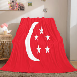 Famous Country National Flag Flannel Fleece Throw Blanket Bedding Sets (Online Order Only)