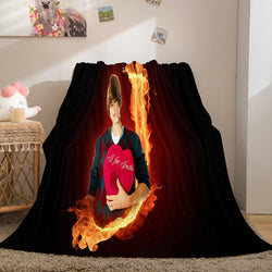 Super Star Justin Bieber Flannel Fleece Throw Blanket (Online Order Only)