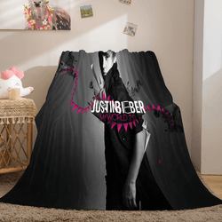 Singer Justin Bieber Flannel Fleece Throw Blanket (Online Order Only)