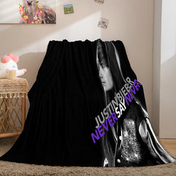 Singer Justin Bieber Flannel Fleece Throw Blanket (Online Order Only)