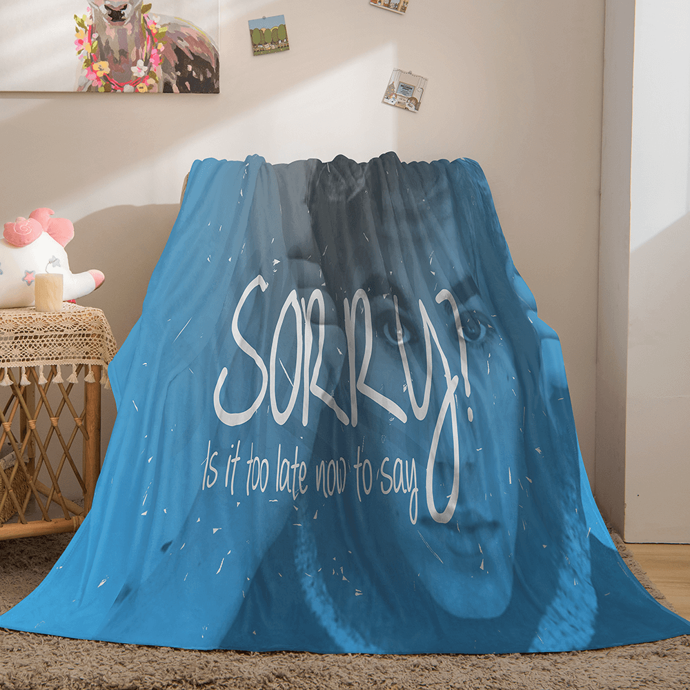 Singer Justin Bieber Flannel Fleece Throw Blanket (Online Order Only)