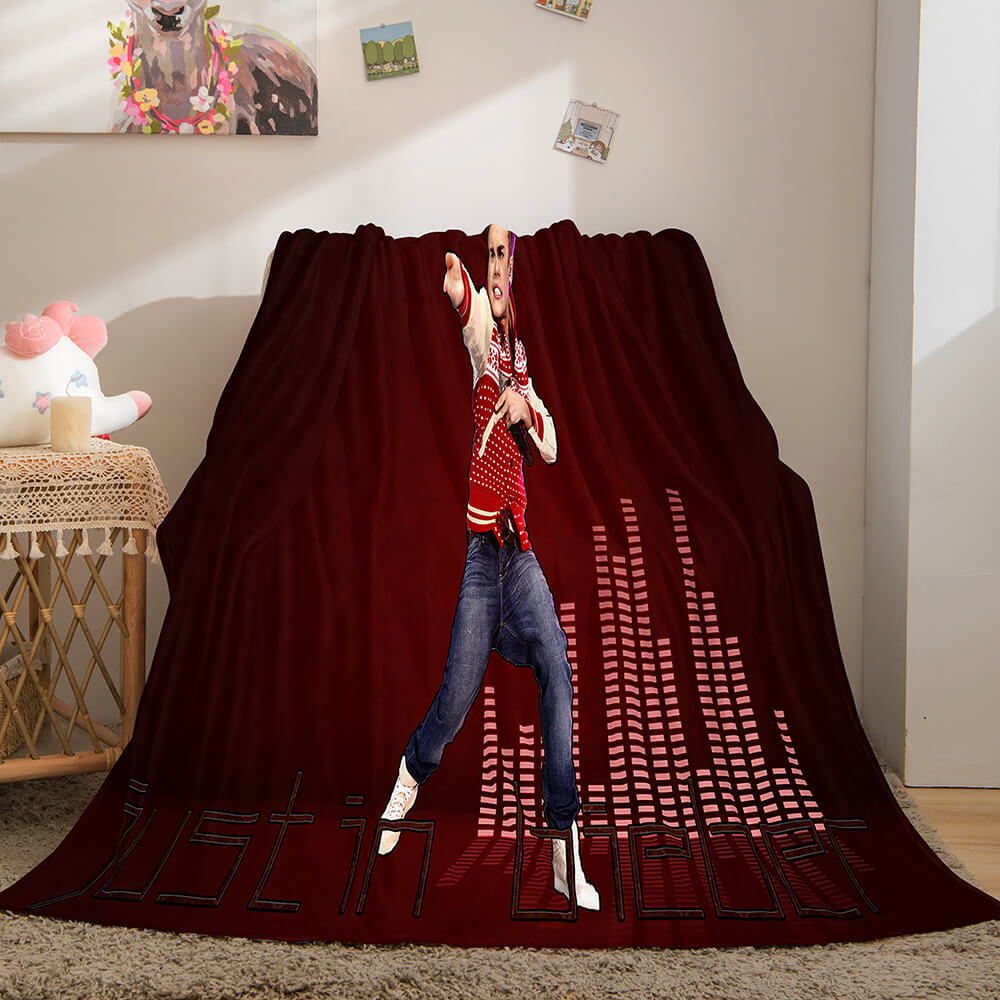 Singer Justin Bieber Flannel Fleece Throw Blanket (Online Order Only)