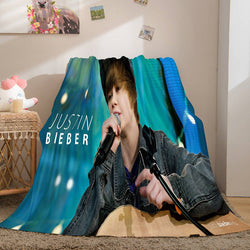 Singer Justin Bieber Flannel Fleece Throw Blanket (Online Order Only)