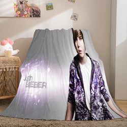 Singer Justin Bieber Flannel Fleece Throw Blanket (Online Order Only)