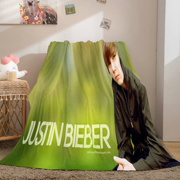 Super Star Justin Bieber Flannel Fleece Throw Blanket (Online Order Only)