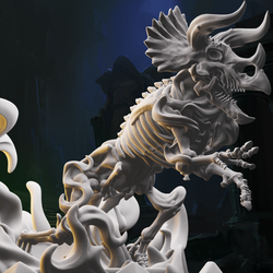 3D Printed Nafarrate Skeletons Army Skeletal Triceratops Set 28mm 32mm D&D (Online Only)