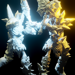 3D Printed Nafarrate Armored Skeletons Axe Skeleton 28mm 32mm D&D (Online Only)