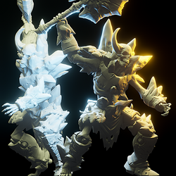 3D Printed Nafarrate Armored Skeletons Axe Skeleton 28mm 32mm D&D (Online Only)