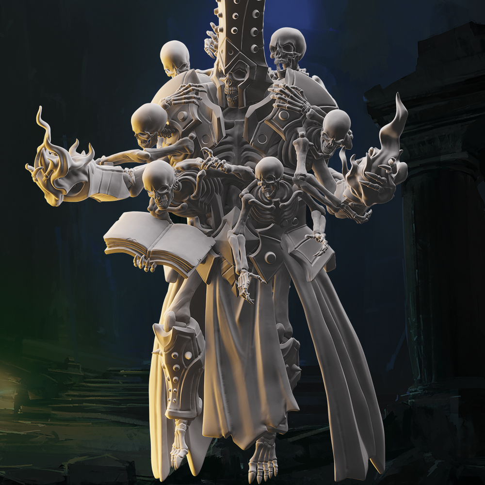 3D Printed Nafarrate Skeleton Wizard Skeletons Army 28mm 32mm D&D (Online Only)